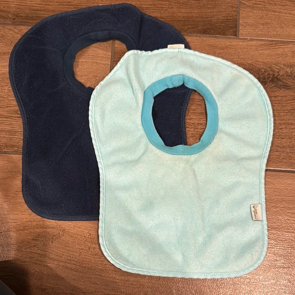 Green sprouts Blue Bib Set Soft Fabric Accessories